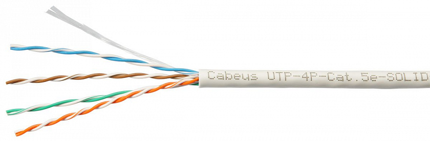 UTP-4P-Cat.5e-SOLID-LSLTx-GY (10945c) Кабель «витая пара» (LAN) для структурированных систем связи - YUM