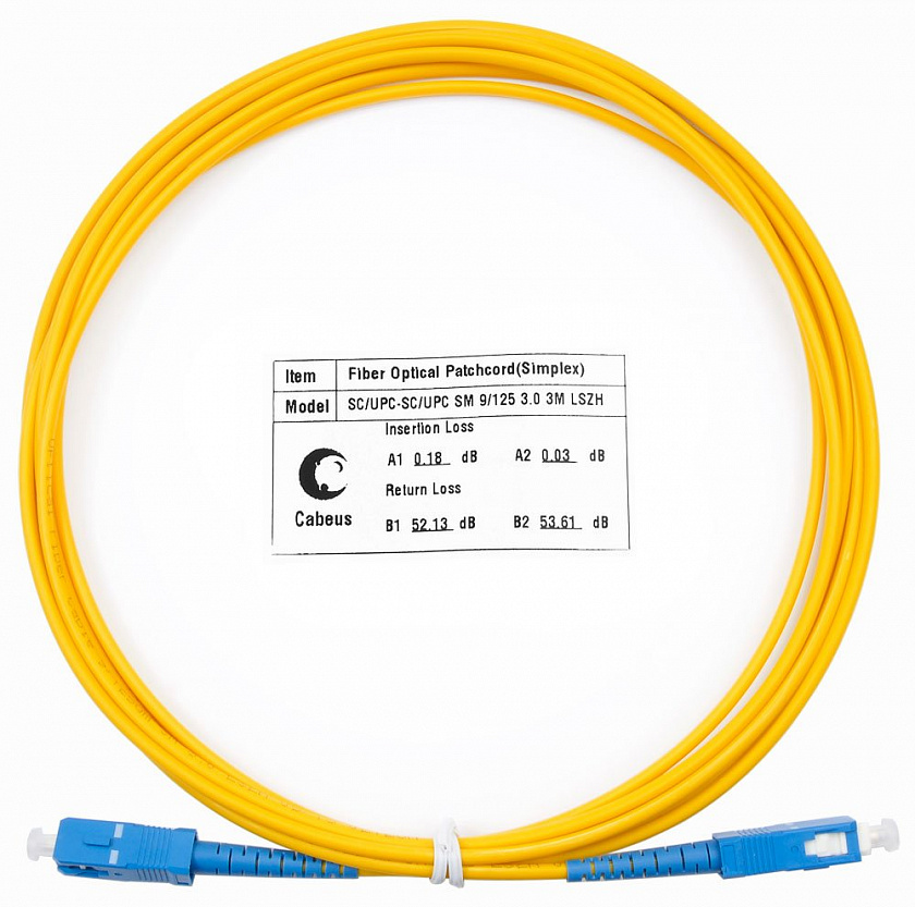 FOP(s)-9-SC-SC-20m (8372c) Патч-корд оптический - YUM