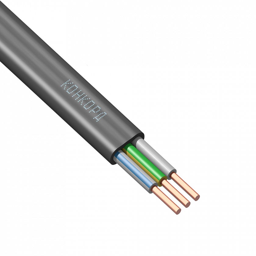ППГ-Пнг(А)-HF 3х2.5 (N PE) 0.66кВ (Конкорд 4459) Кабель силовой, не распространяющий горение, не содержащих галогенов - YUM