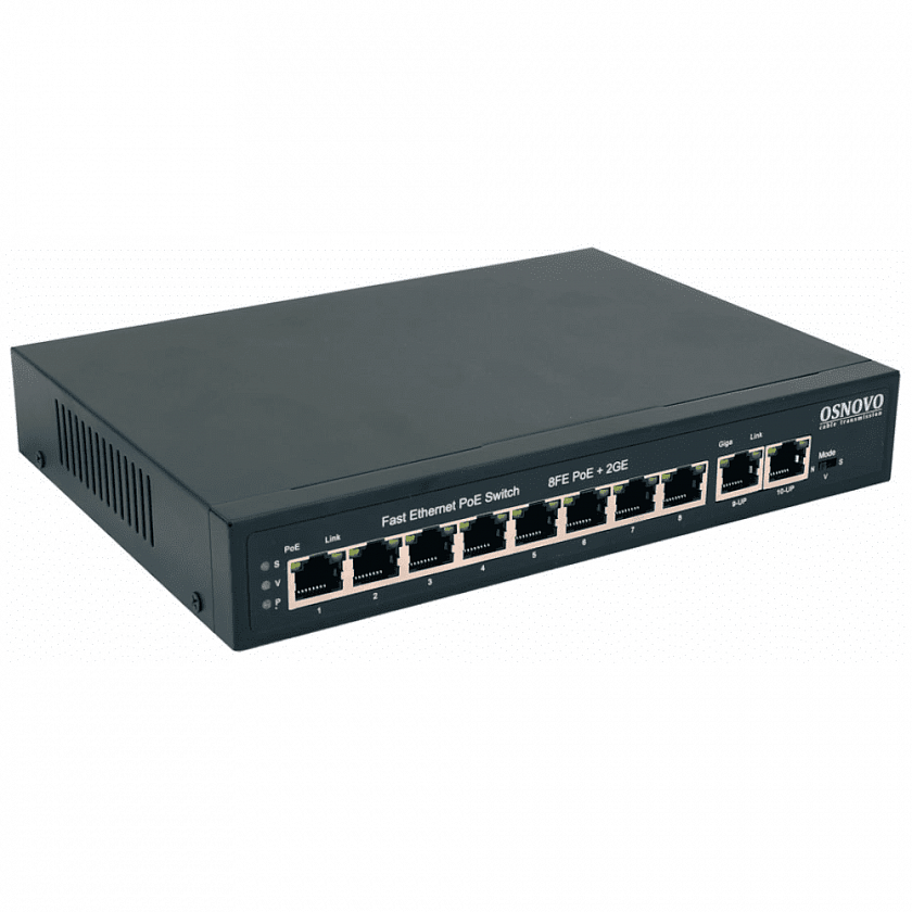 SW-20820(120W) Коммутатор 10-портовый Gigabit Ethernet с PoE - YUM