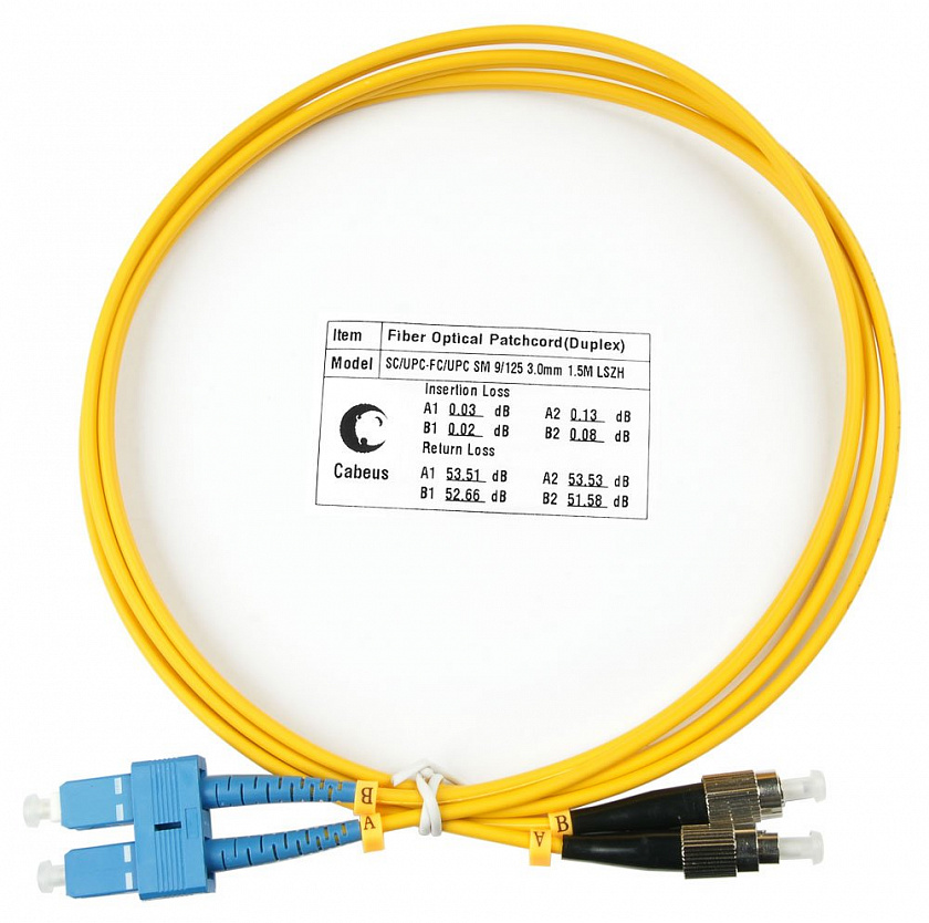 FOP(d)-9-SC-FC-15m (8367c) Патч-корд оптический - YUM
