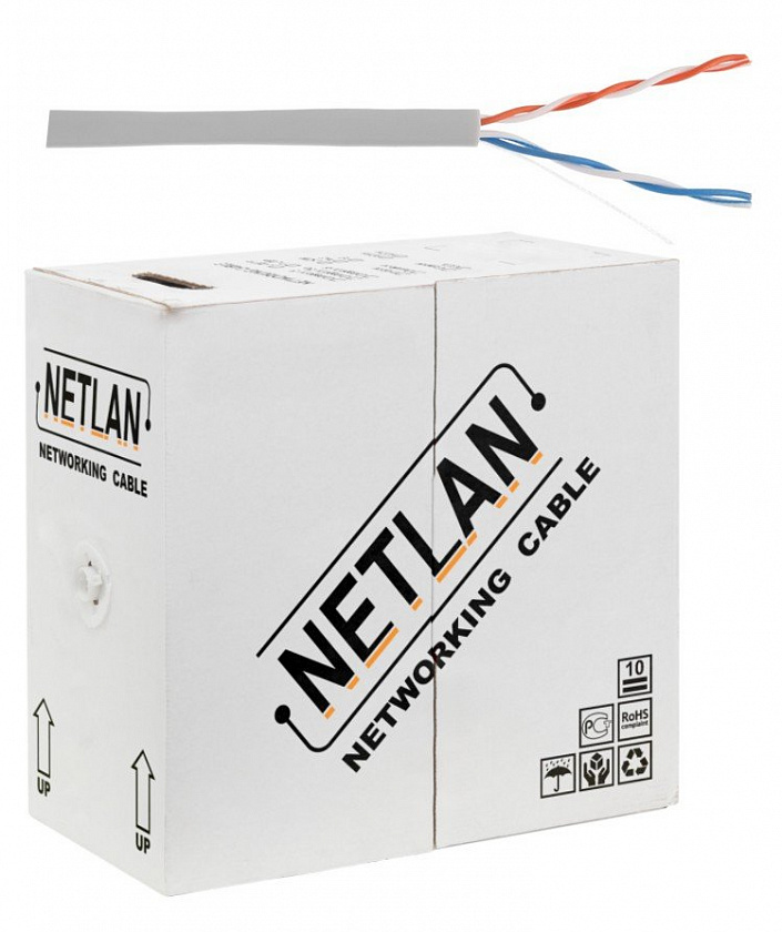 U/UTP 2pair, Cat5, In, PVC, CCA (CCA-UU002-5-PVC-GY) Кабель «витая пара» (LAN) для структурированных систем связи - YUM