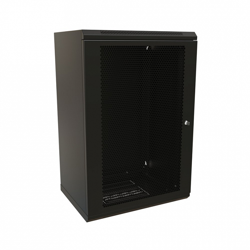 WR-TW-2245-SD-RAL9004 Шкаф настенный 19-дюймовый, 22U - YUM