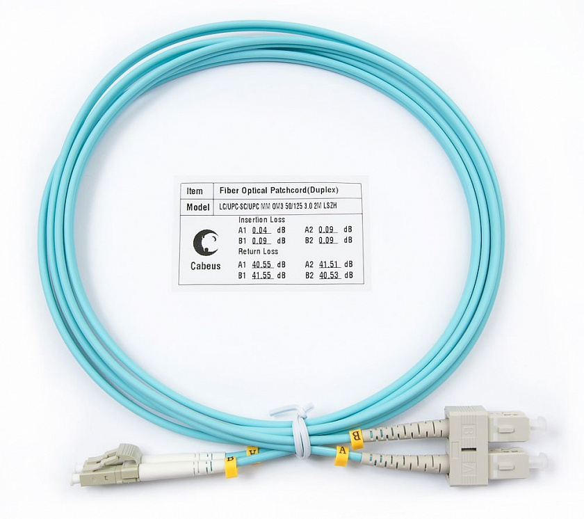 FOP-50-LC-SC-20m (8473c) Патч-корд оптический - YUM