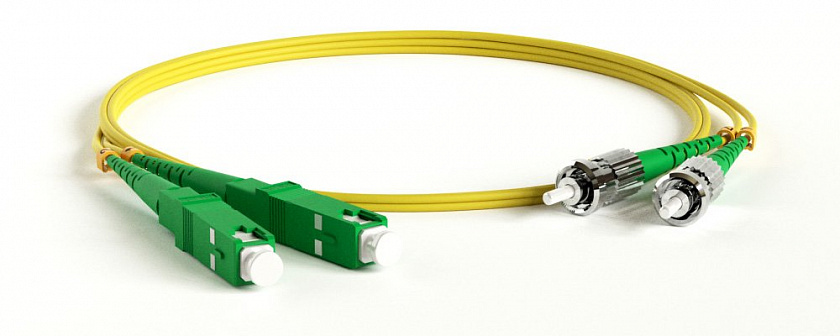 FC-D2-9-SC/AR-ST/AR-H-1M-LSZH-YL Патч-корд волоконно-оптический ST-SC - YUM