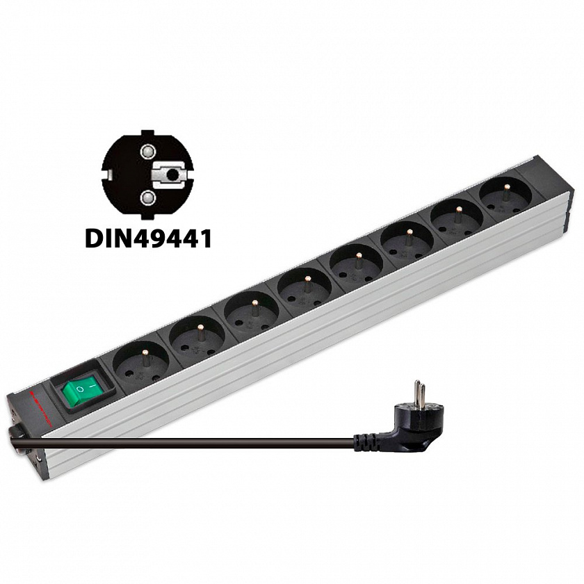 PD 0804.019 (293s) Блок розеток 19" - YUM