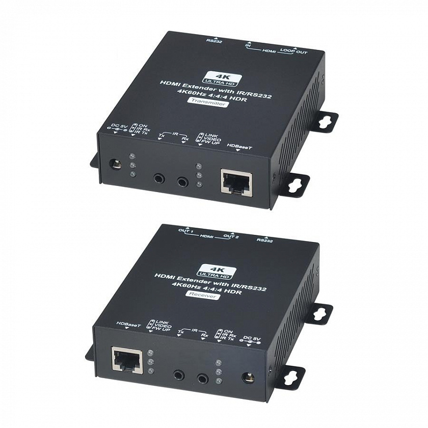 HE02EIX Комплект для передачи HDMI-сигнала, ИК-управления, RS232 - YUM