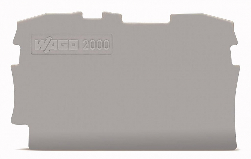 WAGO 2004-1291 пластина торцевая серая Пластина торцевая на DIN-рейку - YUM
