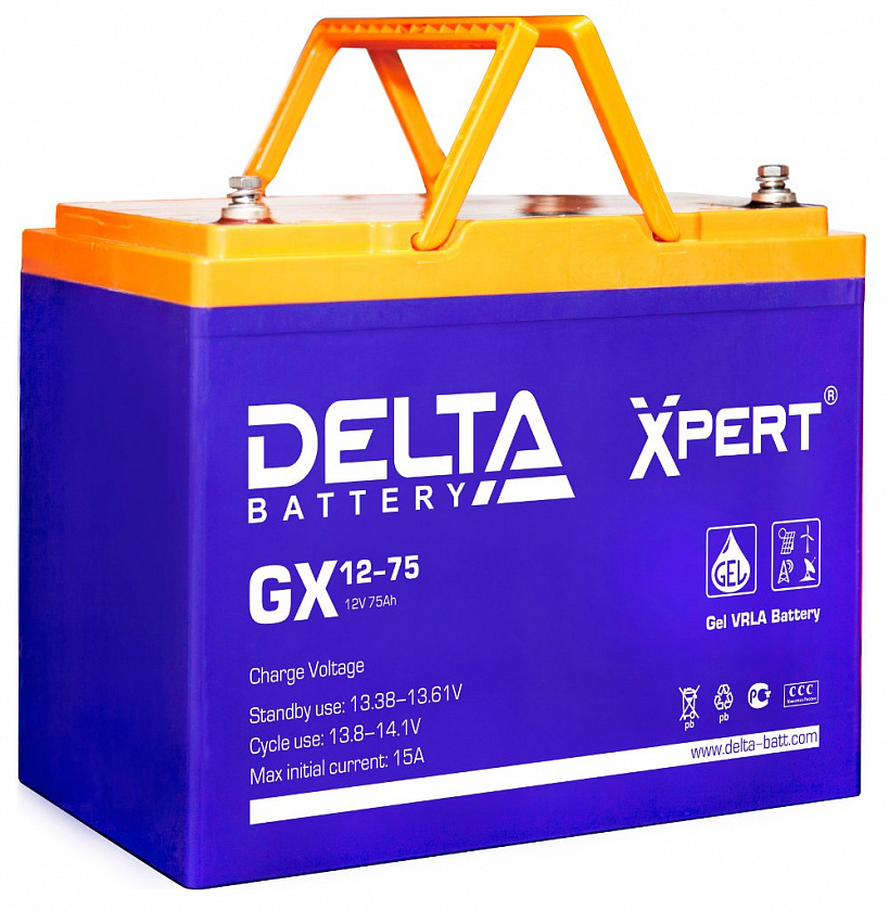 Delta GX 12-75 Аккумулятор герметичный свинцово-кислотный - YUM