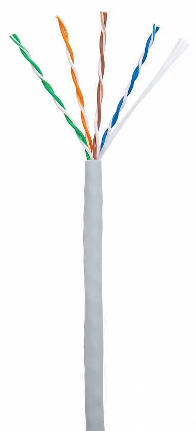 U/UTP 4pair, Cat5e, In, PVC (CCA-UU004-5E-PVC-GY) Кабель «витая пара» (LAN) для структурированных систем связи - YUM