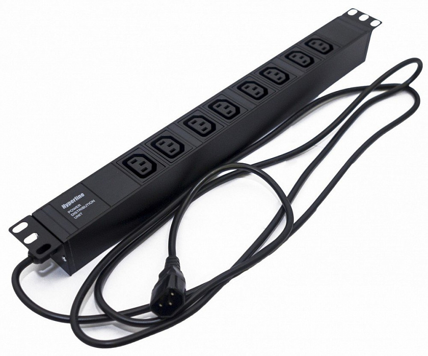 SHE19-8IEC-2.5IEC Блок розеток 19" - YUM