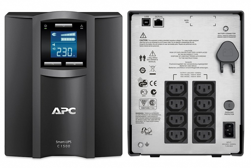 SMC1500I APC Smart-UPS C 1500 ВА Источник бесперебойного питания - YUM