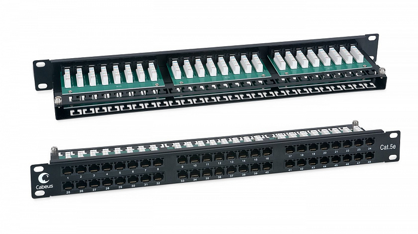 PLHD-48-Cat.5e-Dual (7487c) Патч-панель 19" - YUM