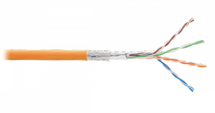 SF/UTP 4pair, Cat5e, Solid, In, LSZH (9300C-OR) Кабель «витая пара» (LAN) для структурированных систем связи - YUM