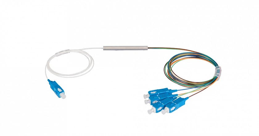 NMF-SPP1X4A1-SCU-M Сплиттер планарный 1x4, 9/125мкм, SC/UPC, 0.9 мм - YUM