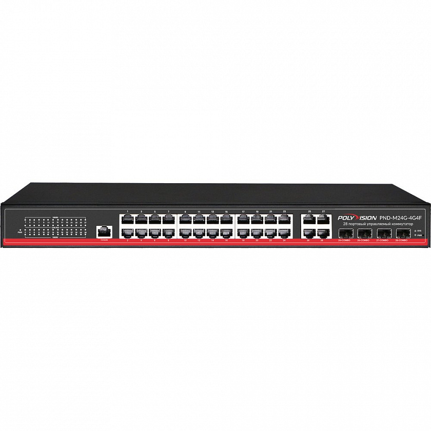 PND-M24G-4G4F Коммутатор управляемый оптический 28 портовый - YUM