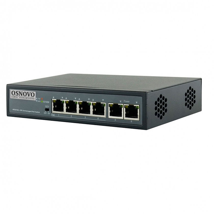 SW-20600/D Коммутатор 6-портовый Fast Ethernet с PoE - YUM
