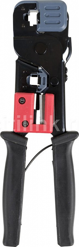 TM1-B10V Инструмент обжимной RJ-45/12/11 без храпового механизма черно-красный - YUM