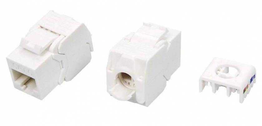 KJ8-8P8C-C6-180-TLS-WH Вставка Keystone Jack RJ-45 - YUM