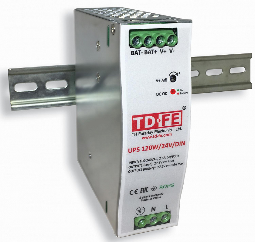 UPS 120W/24V/DIN Блок бесперебойного питания - YUM